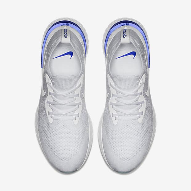 Nike Epic React Flyknit White Racer Blue AQ0067 100 Grailify